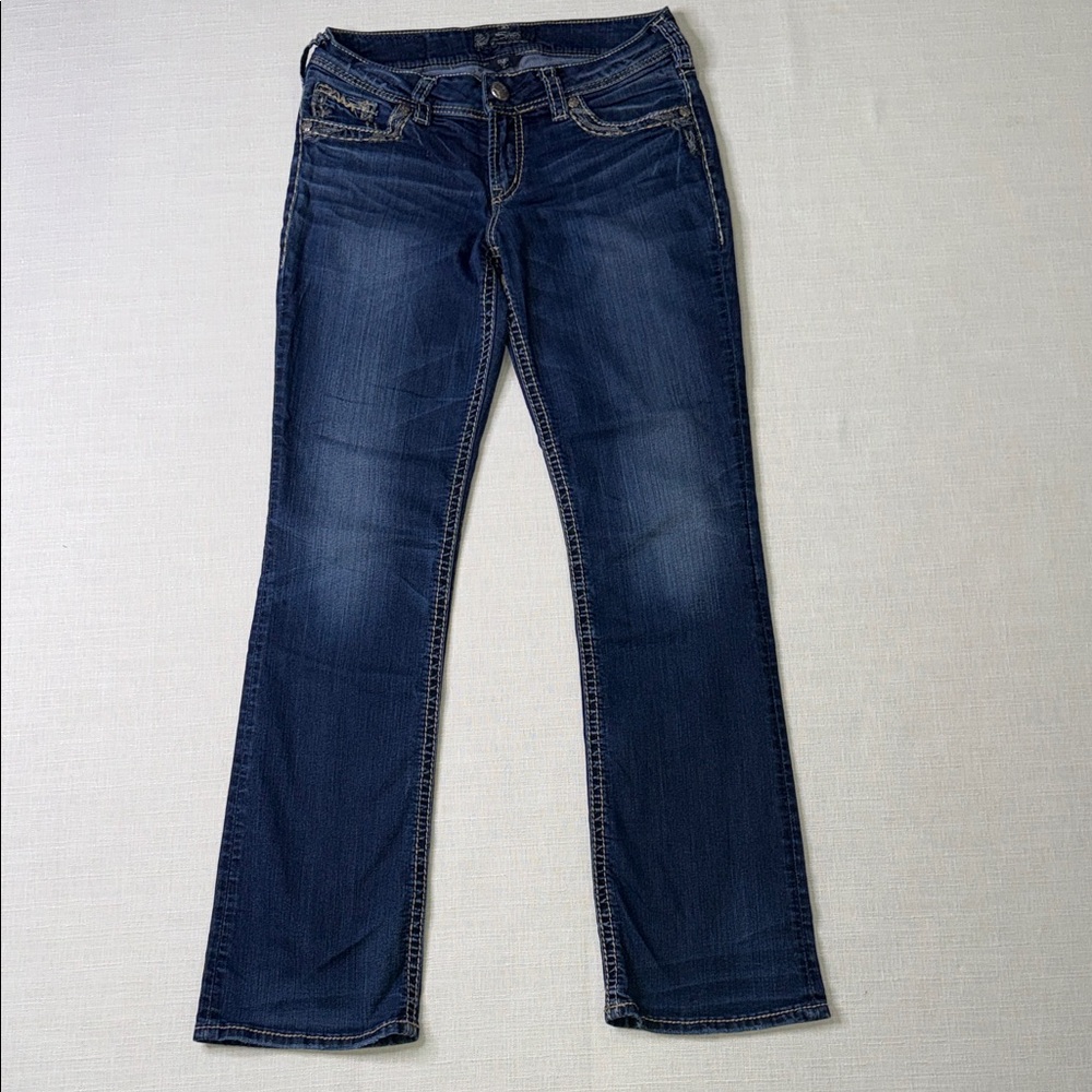 Silver Suki 17” Jeans Women's Blue Boot Cut Jeans